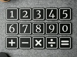 Tactile Math Learning Set: Numbers & Symbols