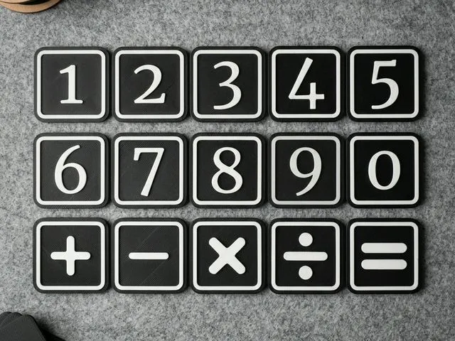 Tactile Math Learning Set: Numbers & Symbols