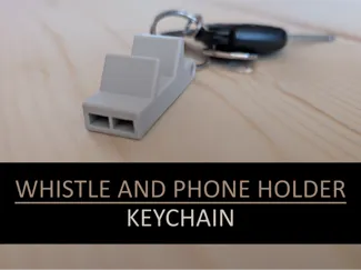 Whistle and Phone Holder - Keychain