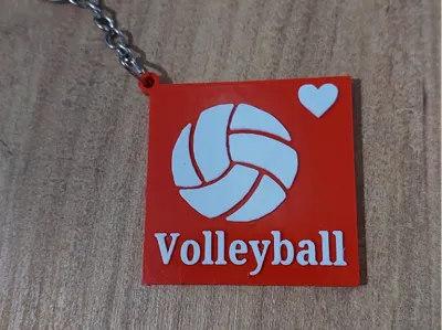 Volleyball Keychain