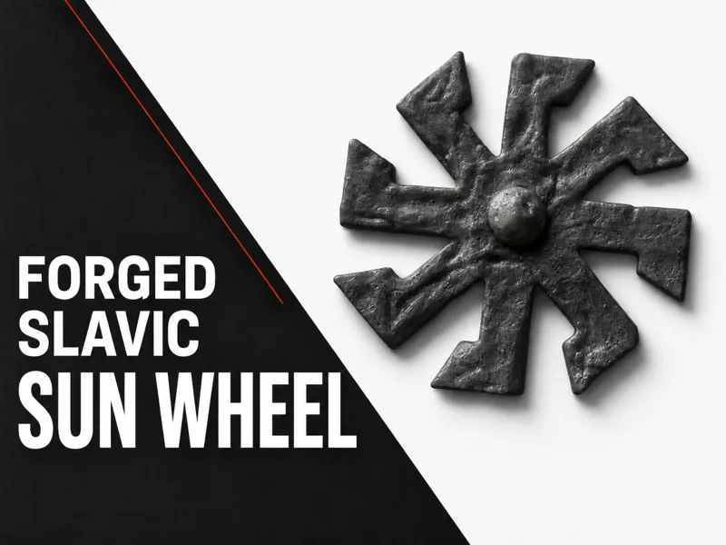 Forged Slavic Sun Wheel Ornament