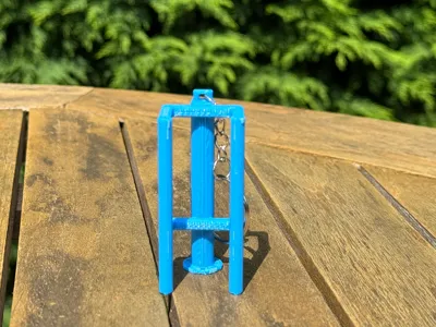 Rollercoaster track keychain