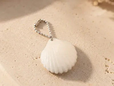 Shell Mirror Keychain
