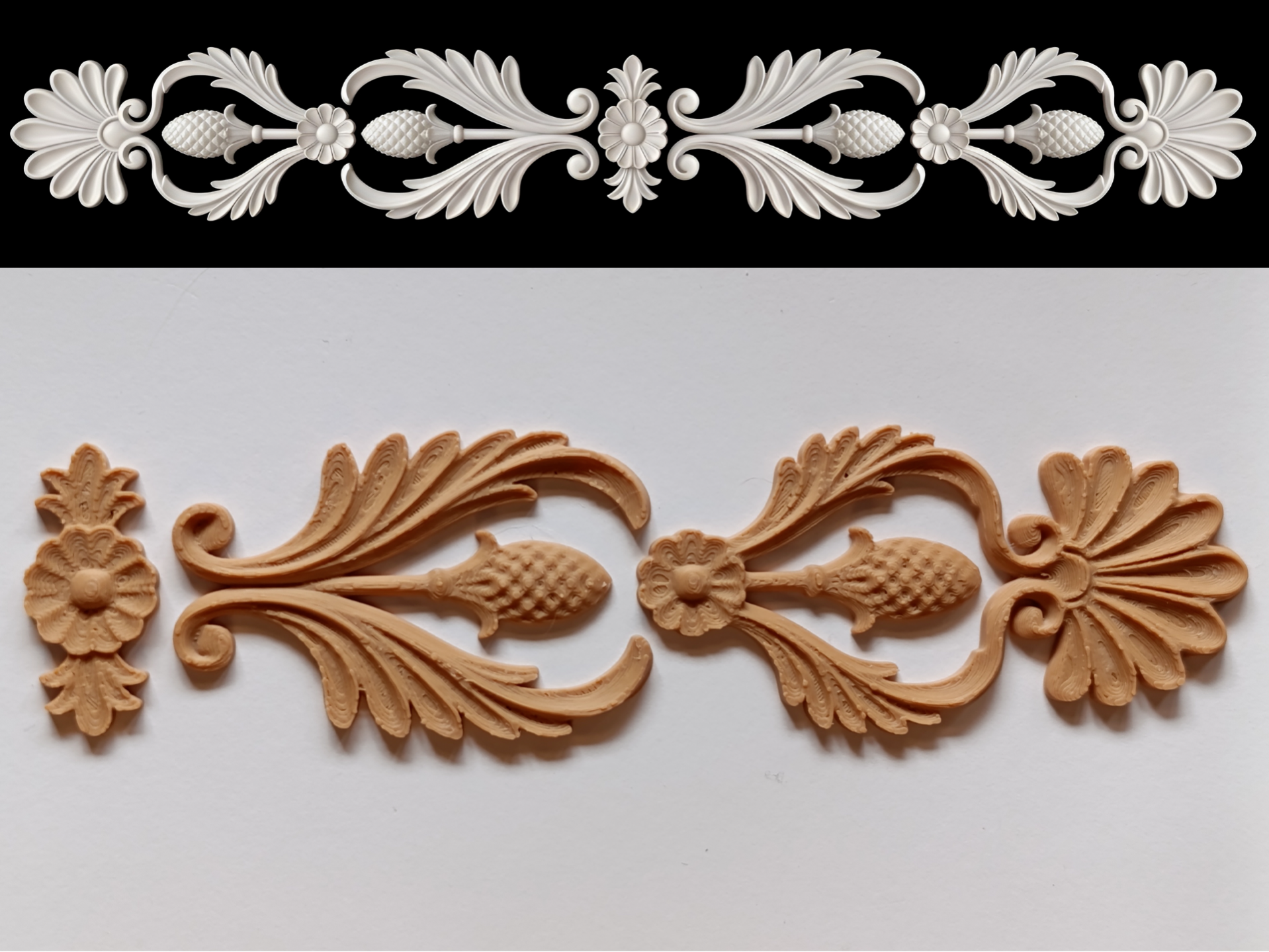 Set fregi decorativi ornamentali
