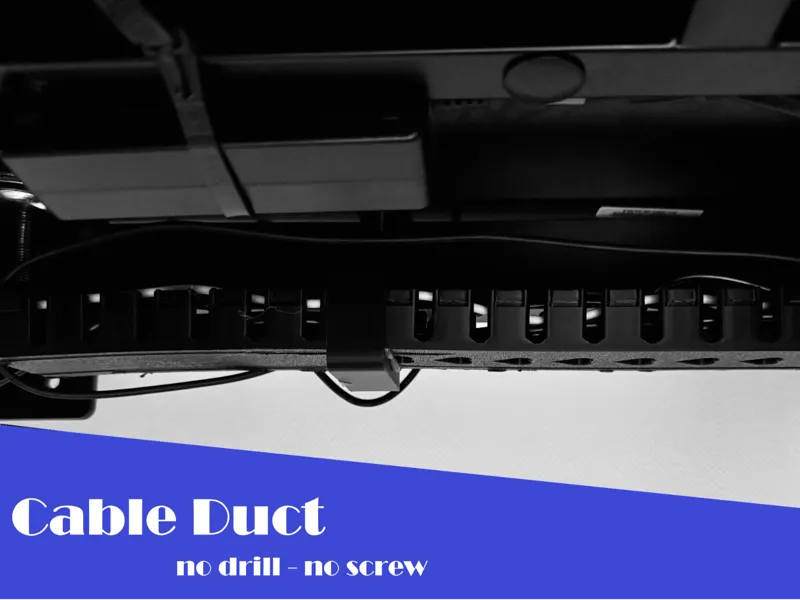Cable Management - Cable Duct - no drill / screw