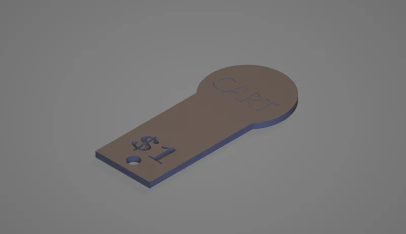 Canadian Loonie ($1 coin) Shopping Cart Token