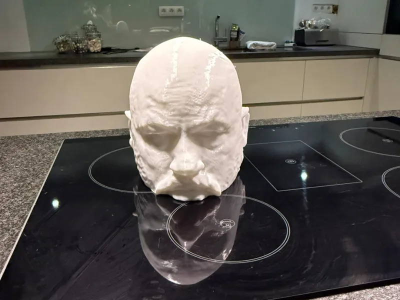 Face in the dark water 