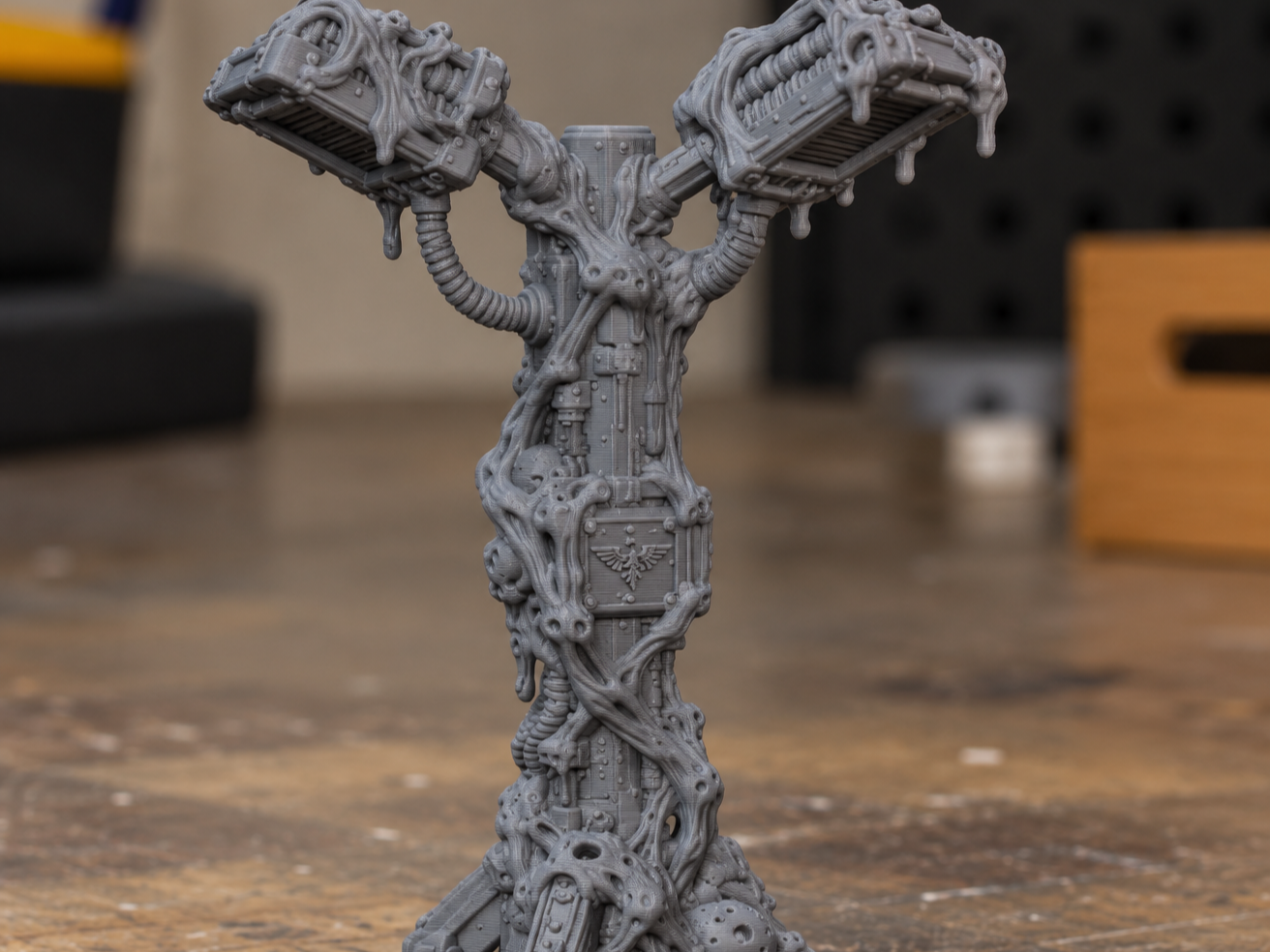 infected lamp post 40mm tall 3D model