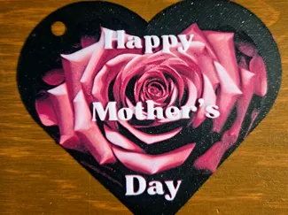 Mother's Day Gift Tag Rose Hueforge