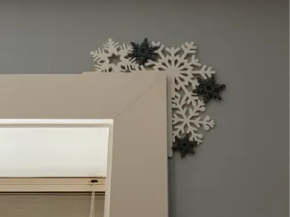 Christmas Decoration Door Corner Snowflakes