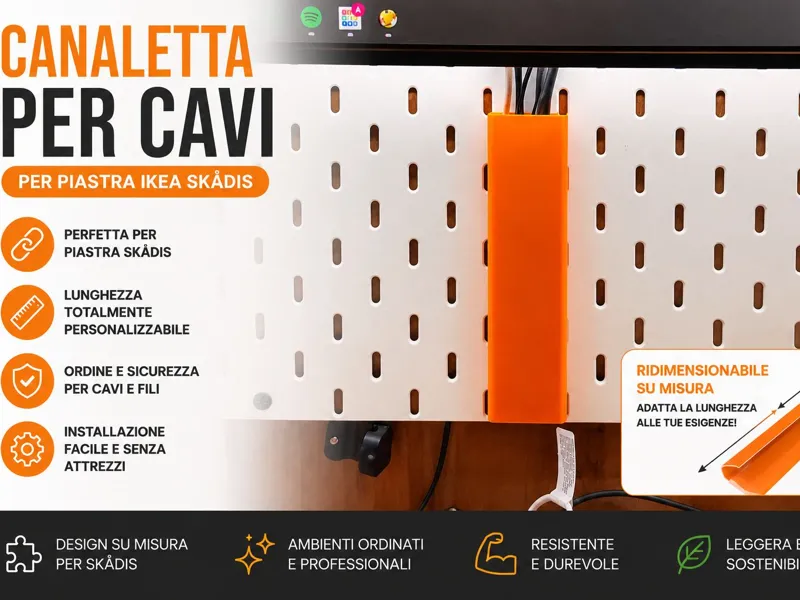 canaletta cavi adatta a piastra skadis - ikea