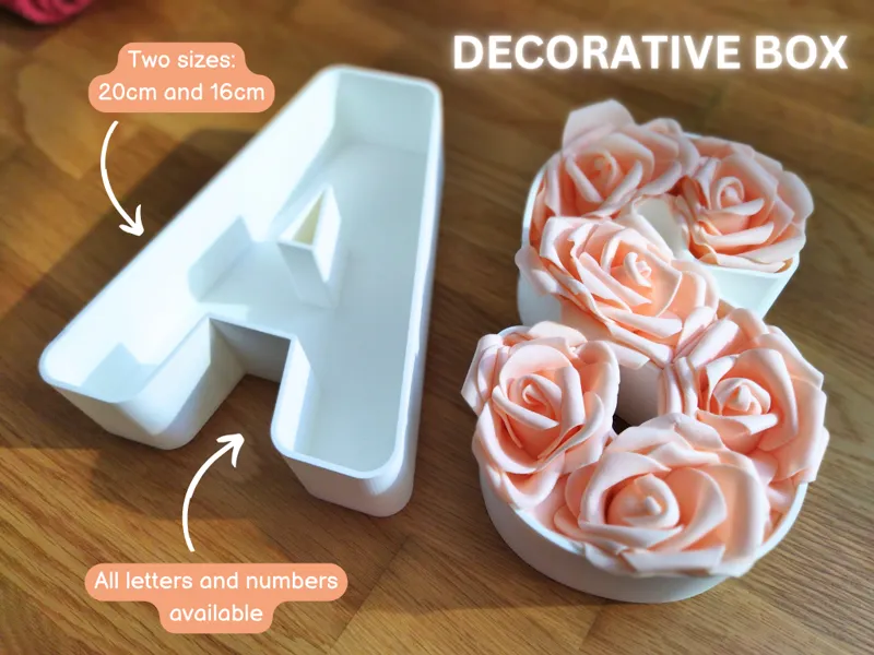 Decorative Box - All letters and numbers