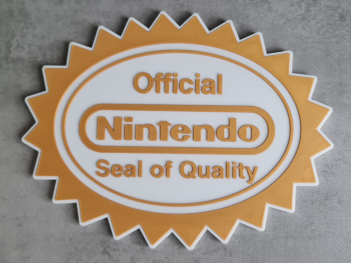 Nintendo Official Seal of Quality Logo / Sign