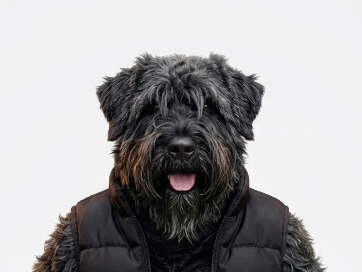 Bouvier with Bodwarmer