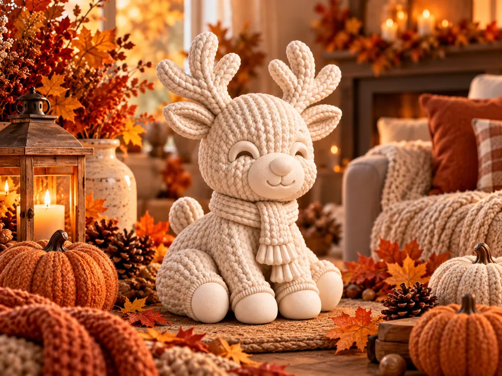 Cute Knitted Reindeer - Free 3D Print Model - MakerWorld