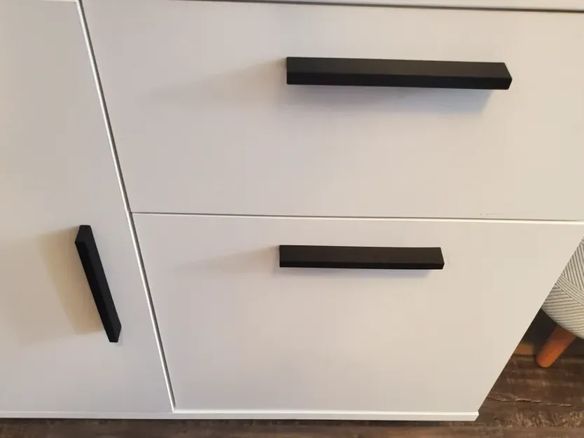Poignée de tiroir simple, entraxe 76mm