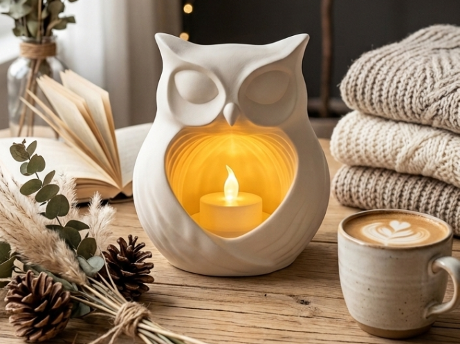 1 - Owl Tea Light Candle Holder, Decorative series