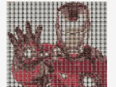 Ironman pixel wall art