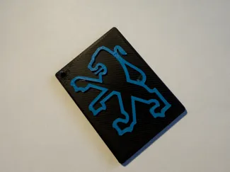 Peugeot 1980s Logo Keyring 