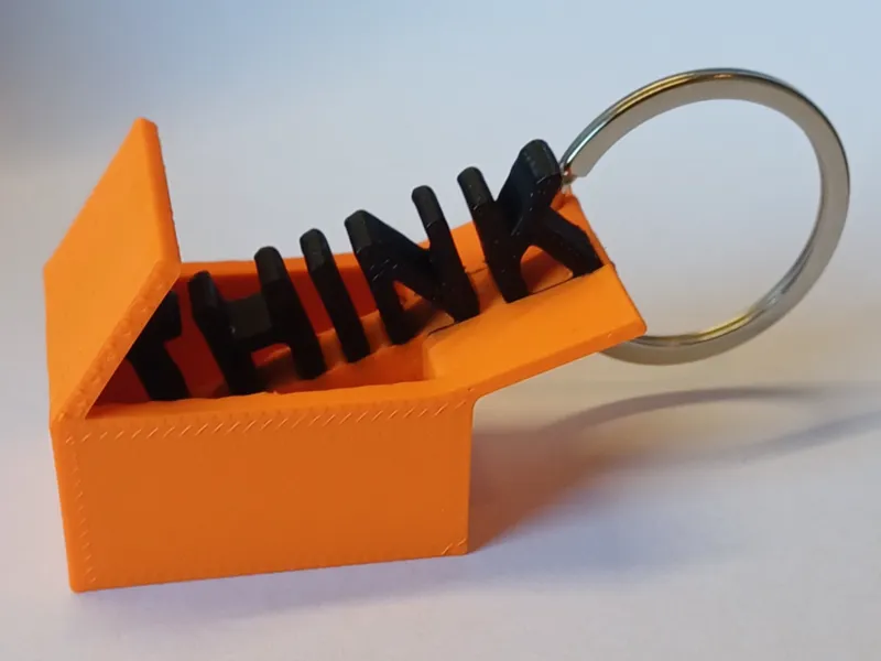 Think outside the box keychain
