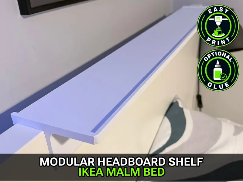Modular Headboard Shelf for IKEA MALM Bed