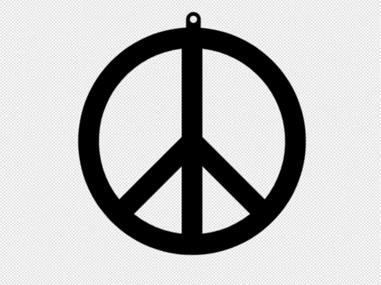 Peace Sign Earring
