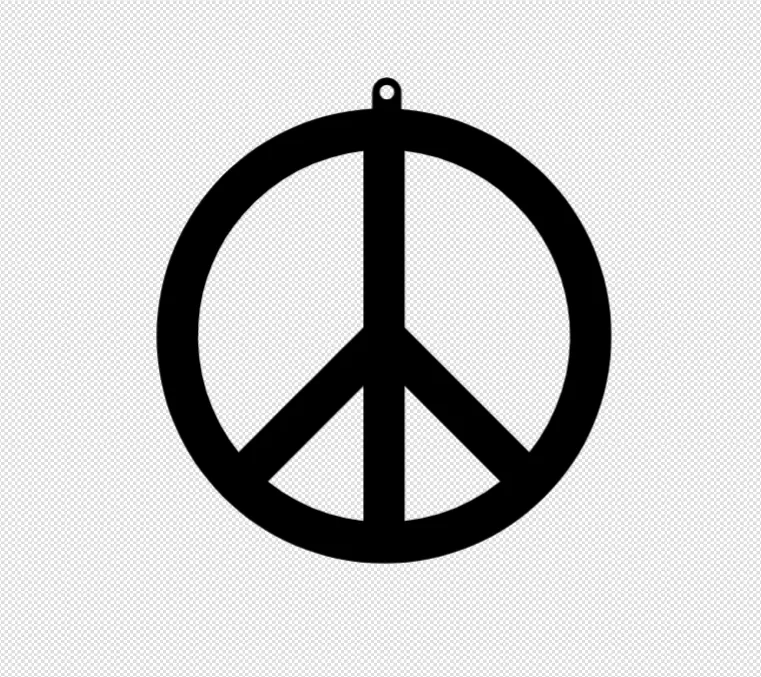 Peace Sign Earring view 2
