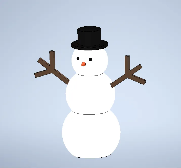 Snowman, Separated Snowman for Easy Colour Printing  Ideal For Christmas 