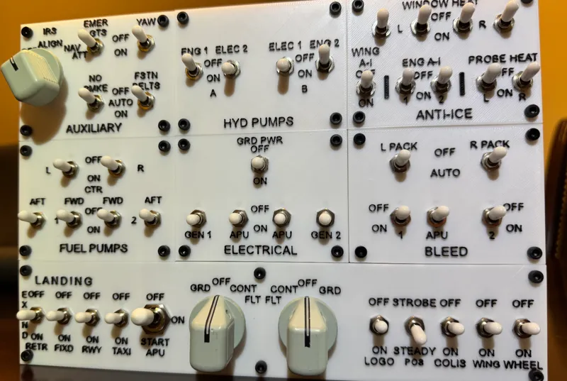 Compact Boeing 737 Overhead Panel
