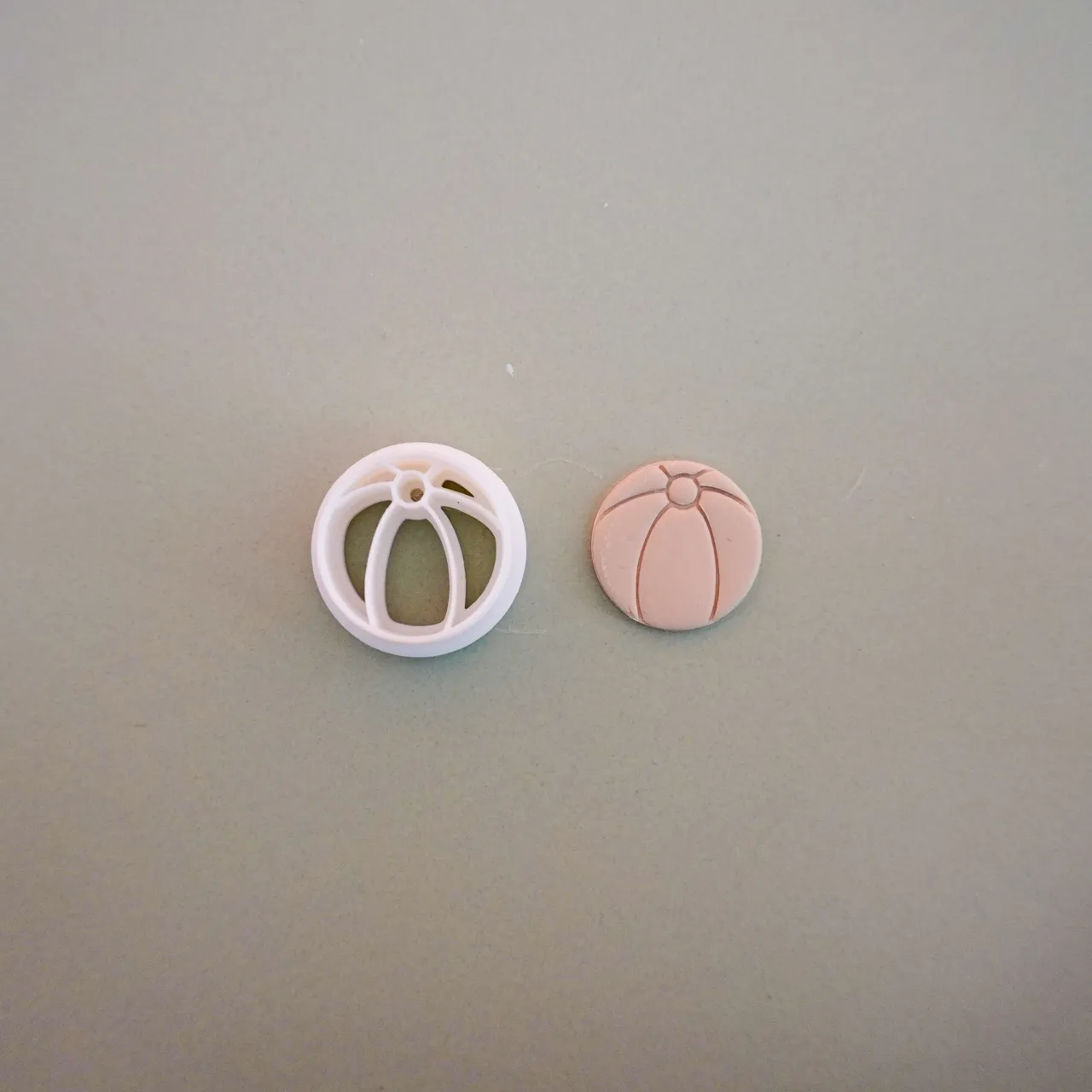 Beach Ball Polymer Clay Cutter Earrings Necklaces view 3