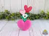 Heart Shaped Flowers and Vase, No Supports, 5 Plates