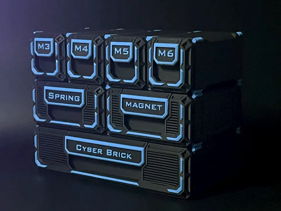 HexToolBox Stackable Tool Storage Box Four-Unit Second Version - Free ...