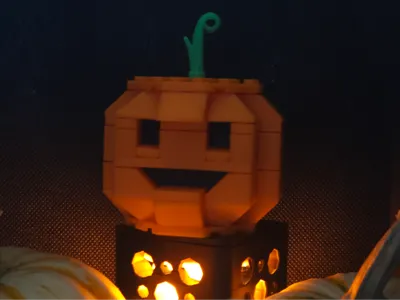 Cute Brick Pumpkin