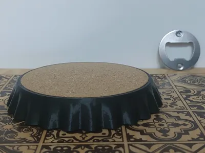 The Bottle Cap Coaster & Opener
