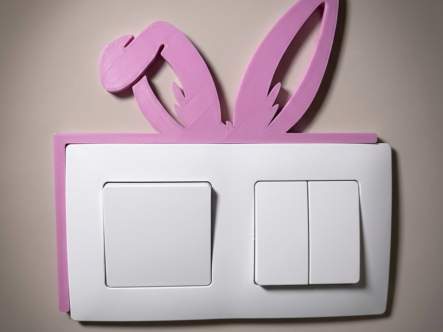 3D Printed Easter Bunny Ears Light Switch Covers