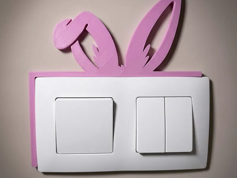 3D Printed Easter Bunny Ears Light Switch Covers