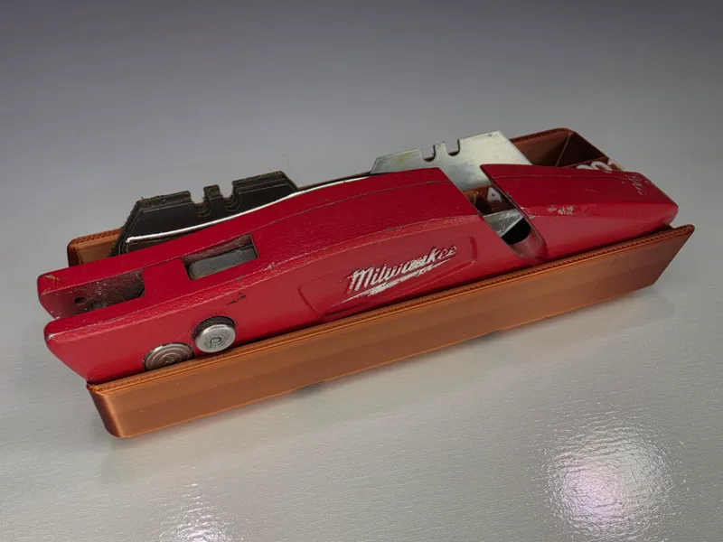Milwaukee Box Cutter Gridfinity Tray with Blades