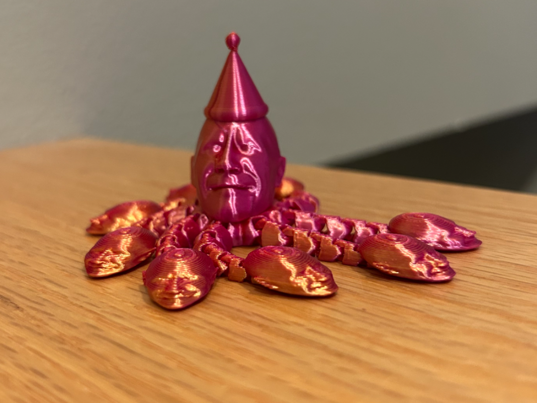 rocktopus with a Santa hat
