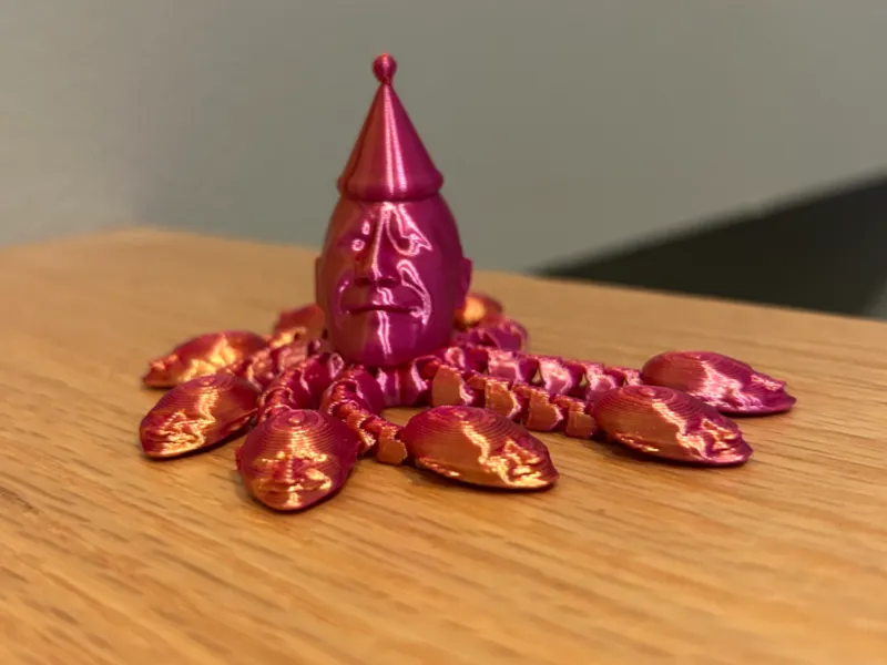 rocktopus with a Santa hat