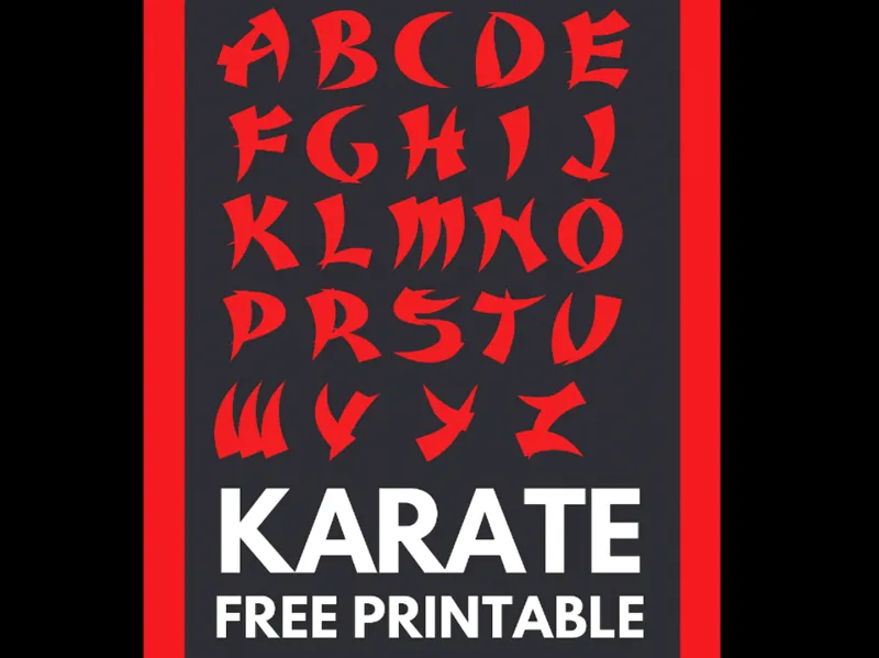 Alphabet - Karate Font - 3D