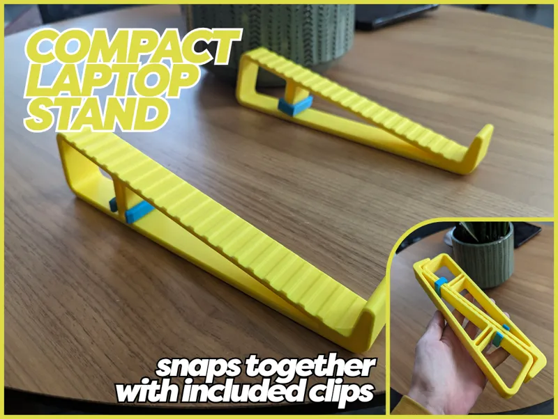 Compact 2-piece laptop stand