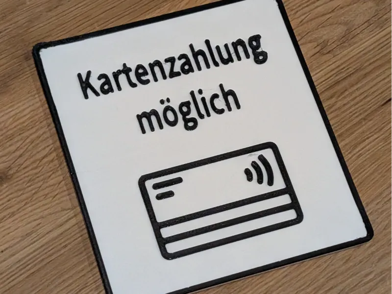 "Kartenzahlung möglich" Sign