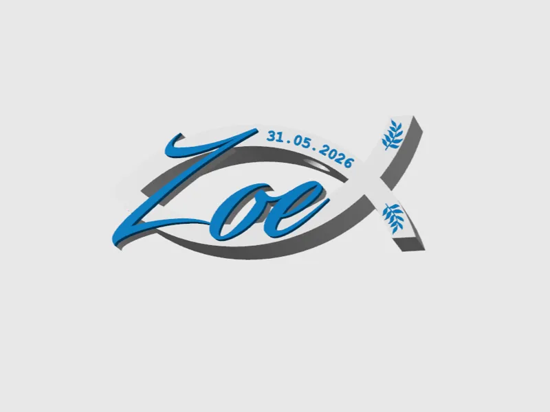Konfirmation, Kommunion, Firmung mit Namen Zoe