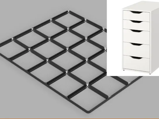 Gridfinity Base Plate for IKEA Alex (36x70 cm)
