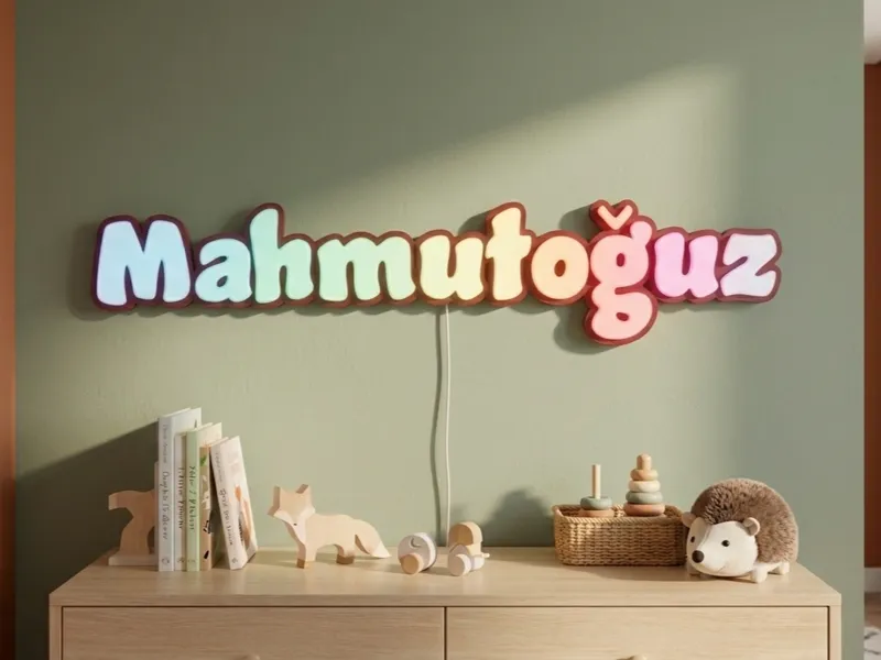 Namenlampe Mahmutoguz | LED Lampe im Kinderzimmer