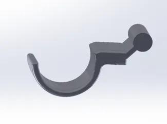 Einfacher Haken für eine 7mm Kederleiste