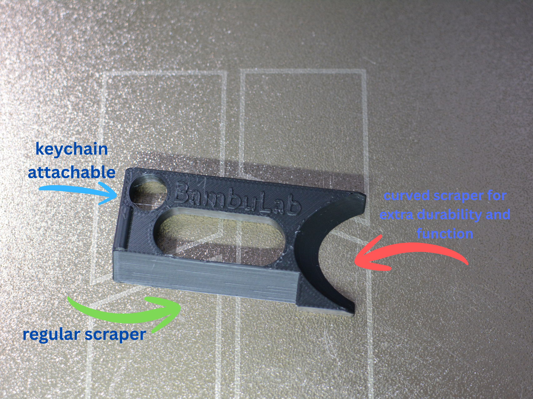 multifunctional bed scraper keychain