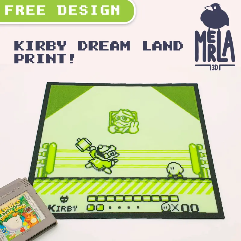 Kirby Dream Land Print with Frames - 3 Colors Multicolor Print