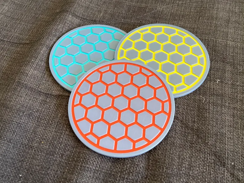 Modern Honeycomb Coaster