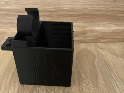 A1 trash bin with brick minifigure connection dots